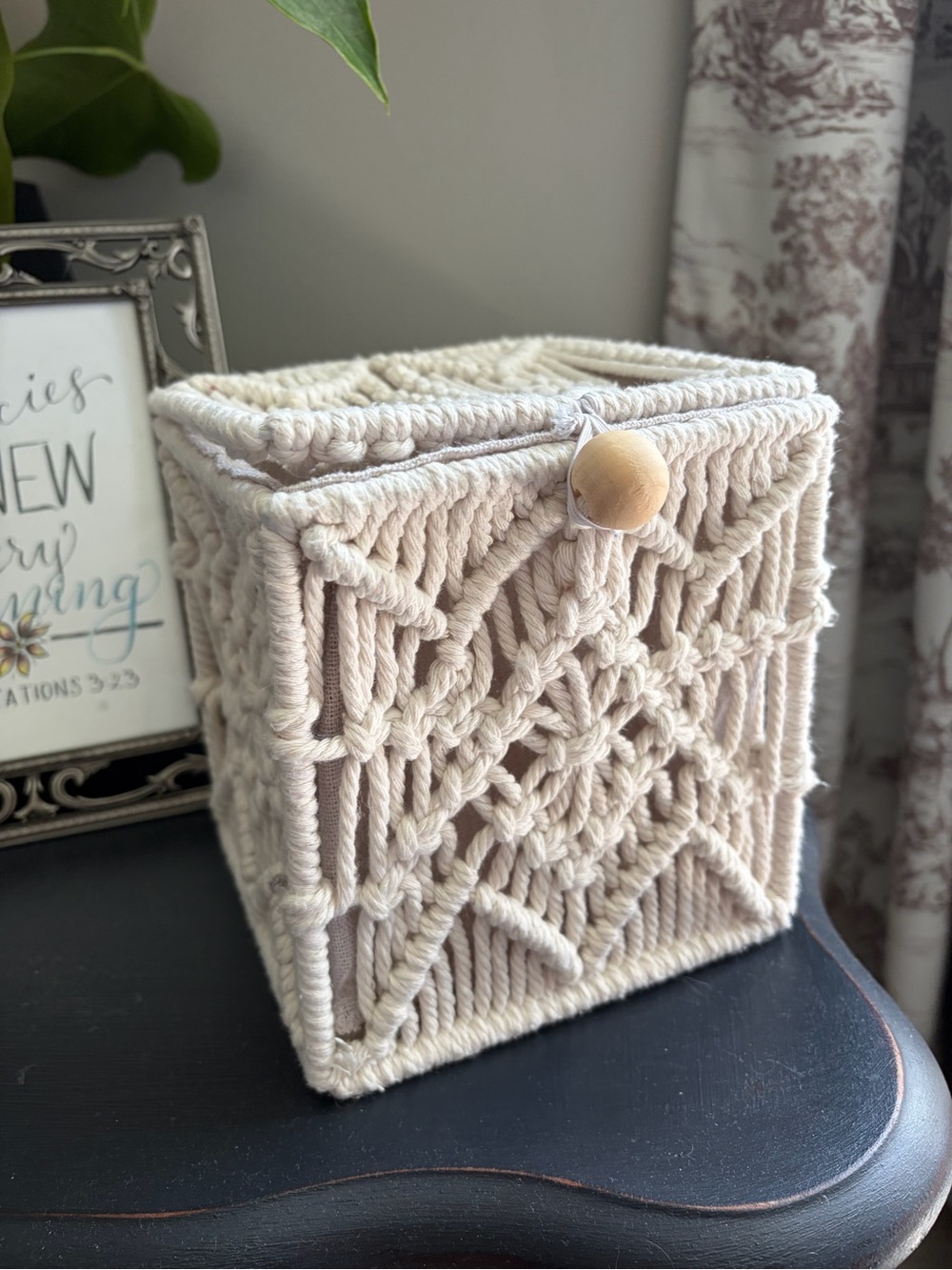 Grandma-Core Macramé Tissue Holder